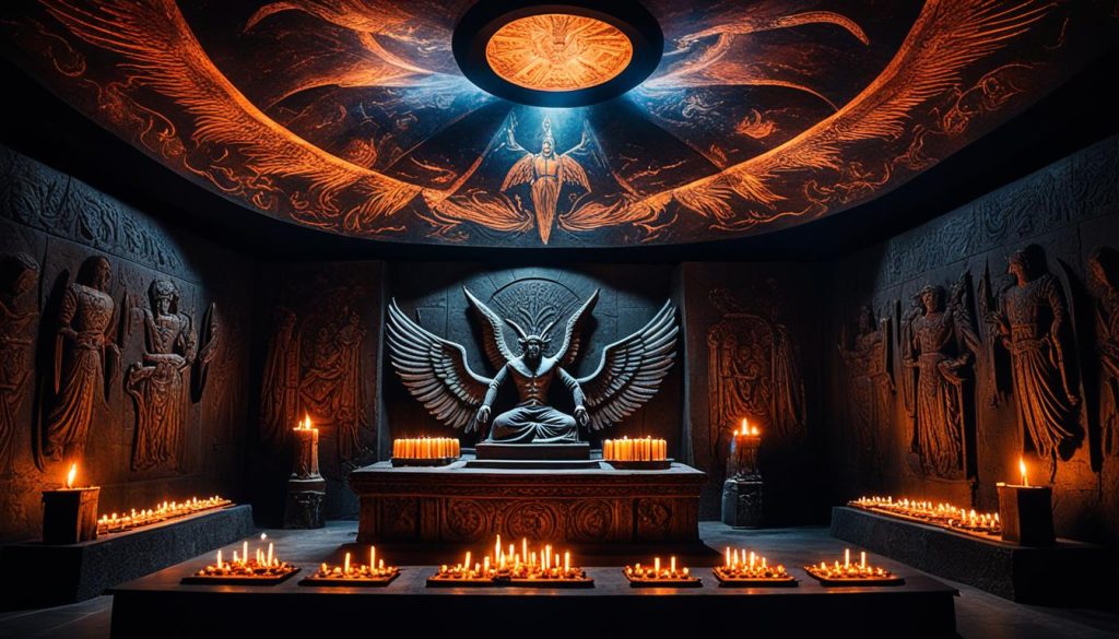 Lucifer's depiction underneath the Vatican