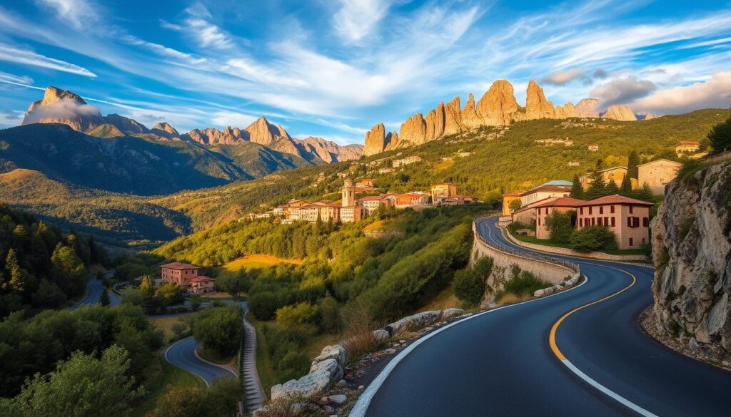 Scenic drives through Basilicata mountains