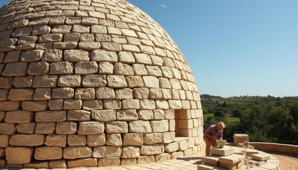 Stone dome construction techniques